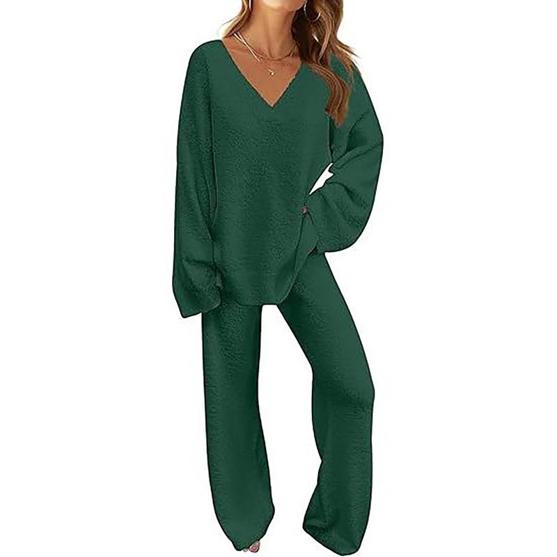 Women's 2-Piece Fleece Matching Set,2 Piece Sets Women