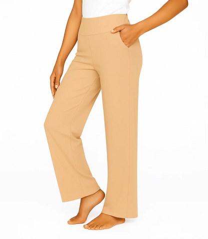 🌞Summer Hot Sale🔥Women's High-Waisted Loose Business Casual Yoga Pants with Pockets