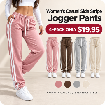 Women’s Elastic Straight-Leg Bottoms Casual Athletic Pants
