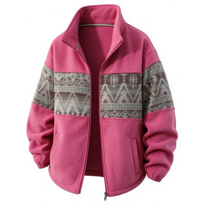mens-retro-patterned-fleece-lined-cardigan