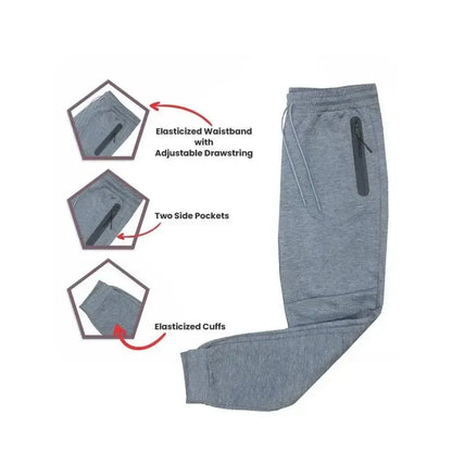 Men's 5-Piece Fleece Zip Hoodie & Jogger Sets