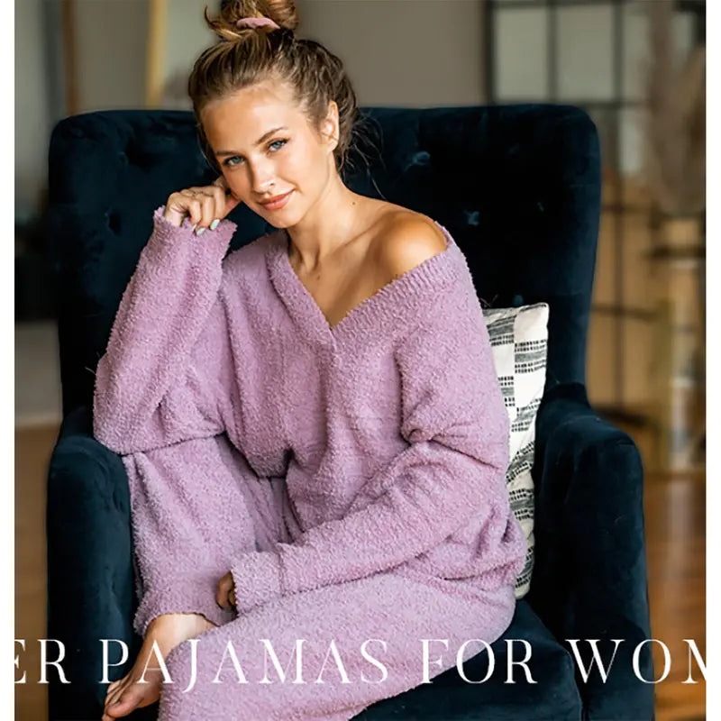 Women's 2-Piece Fleece Matching Set,2 Piece Sets Women