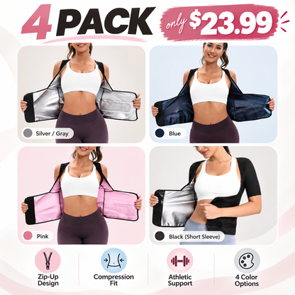 Women's Zip-Up Compression Shapewear Vest - Athletic Active Tops 🏋️‍♀️