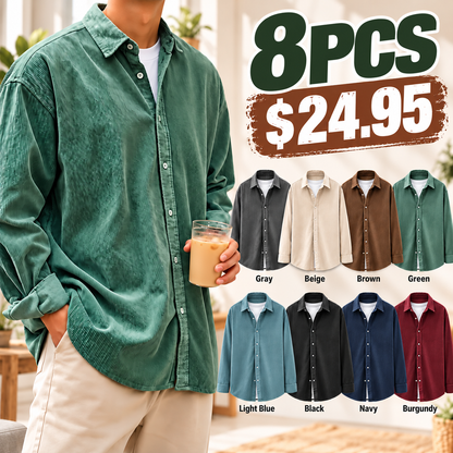 Men’s Oversized Corduroy Button-Down Shirt