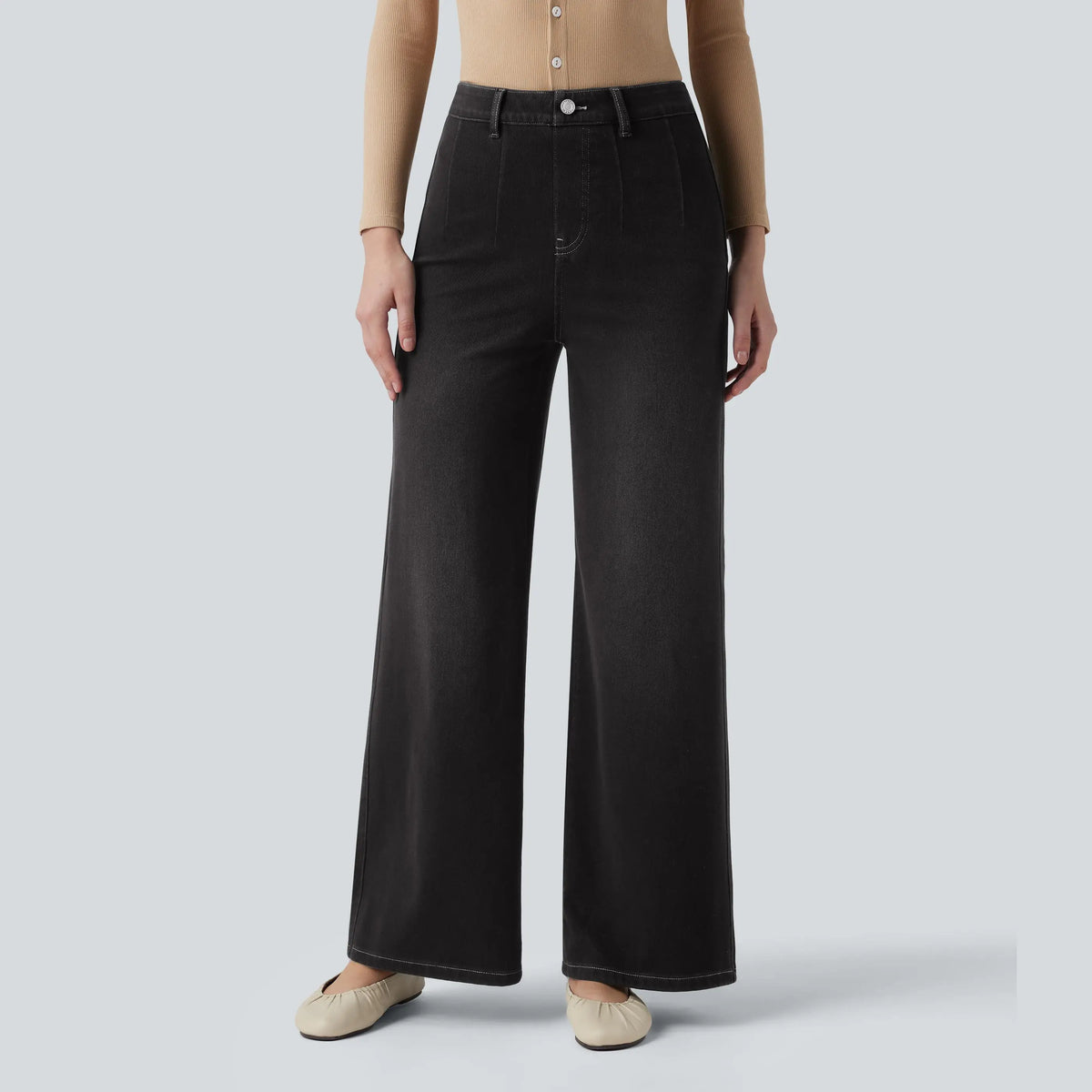 ⏰ TODAY ONLY - High Waisted Tummy Control Wide Leg Jeans