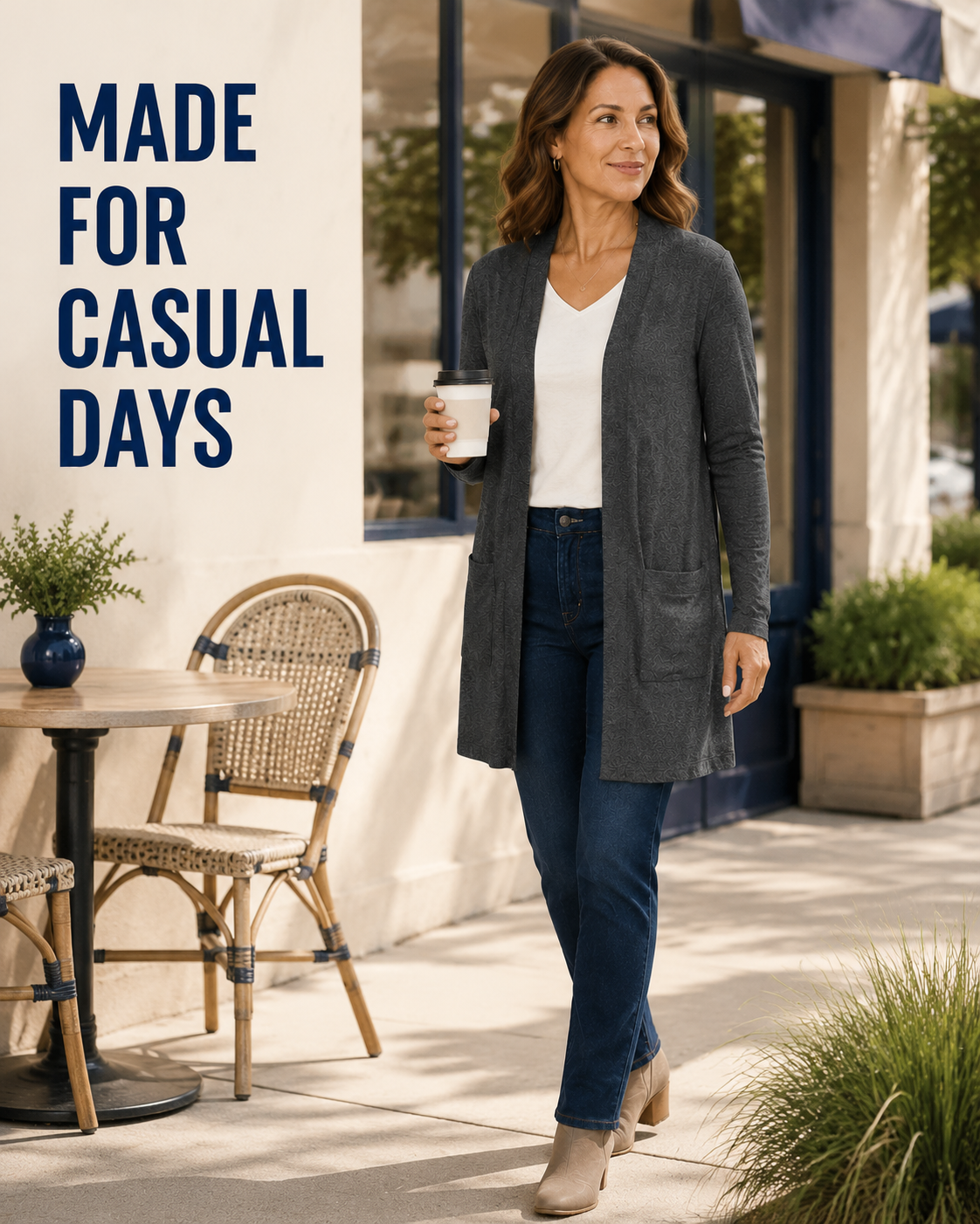 Women's Lightweight Open-Front Longline Cardigan Bundles