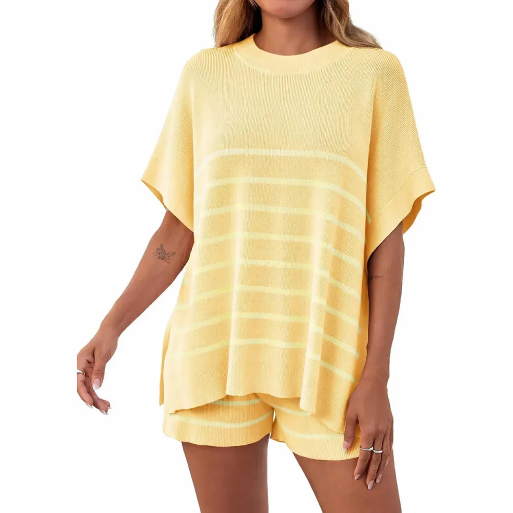 Women's Striped 2 Piece Outfits