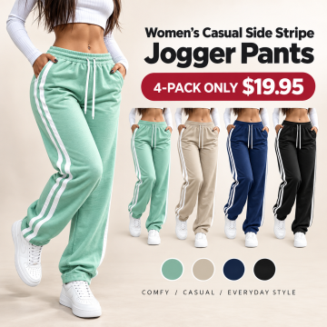 Women’s Elastic Straight-Leg Bottoms Casual Athletic Pants