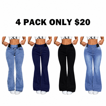 2026 Women's Back Shirred Jeans