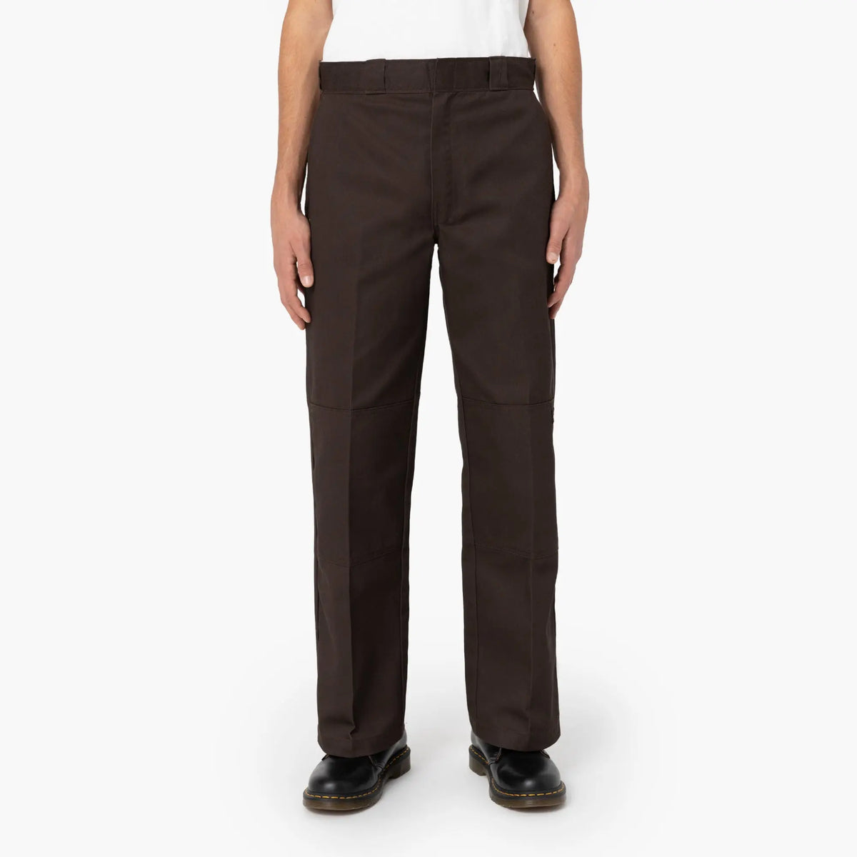 Men's Loose Fit Double Knee Work Pants, Reinforced Knees, Multi-Pocket Utility Fit, Workwear Street Style