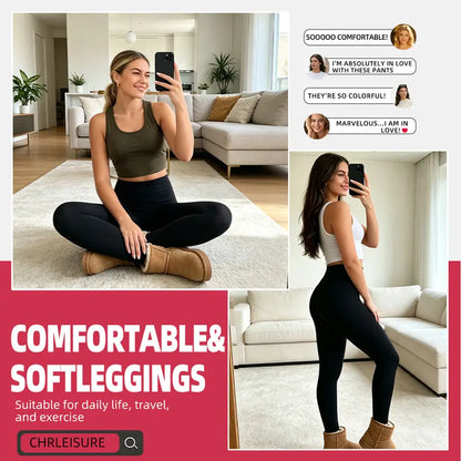 Thermal Thick FLeece Lined Leggings for Winter Warm Against Cold