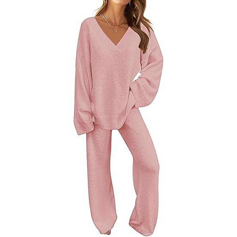 Women's 2-Piece Fleece Matching Set,2 Piece Sets Women