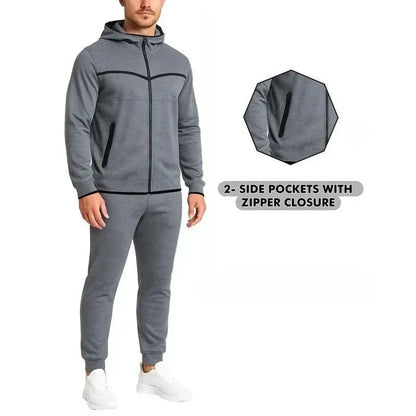 Men's 5-Piece Fleece Zip Hoodie & Jogger Sets