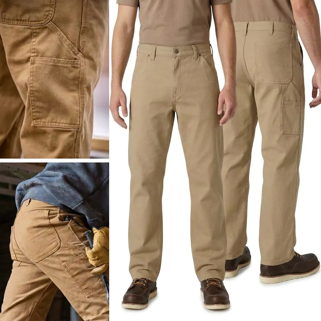 Men's Stretch Relaxed Straight Work Pants