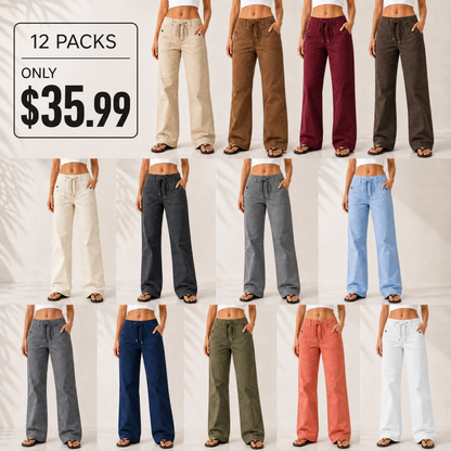 Women's High Stretch Mid Rise Straight Pants