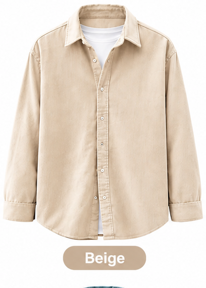Men’s Oversized Corduroy Button-Down Shirt