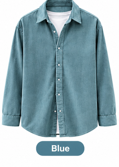 Men’s Oversized Corduroy Button-Down Shirt