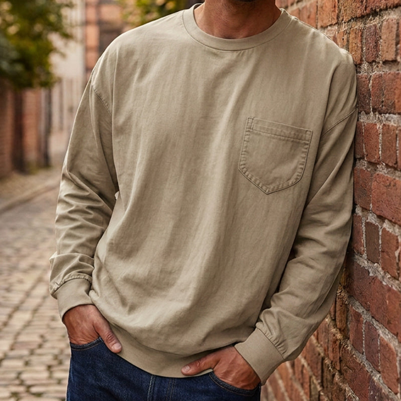 👕Men's Loose-Fit Long Sleeve T-Shirt – Everyday Comfort & Effortless Style
