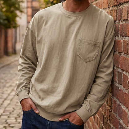 👕Men's Loose-Fit Long Sleeve T-Shirt – Everyday Comfort & Effortless Style
