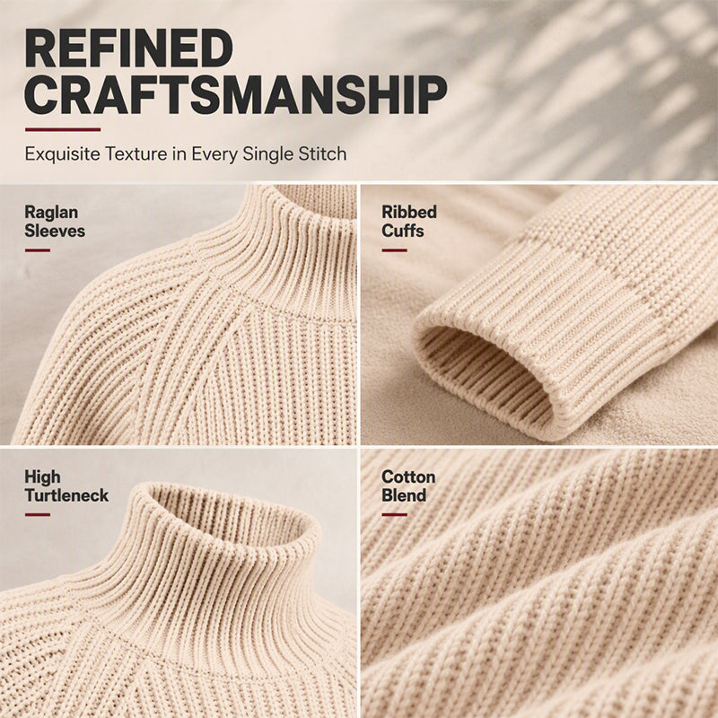 Cozy High Neck, Flattering Relaxed Drape | Women's Knit Sweater Dress